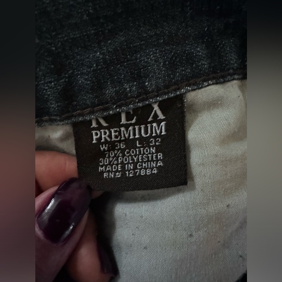 Rex Premium Casual Relaxed Fit Men’s Jeans Size 36 - Picture 7 of 8